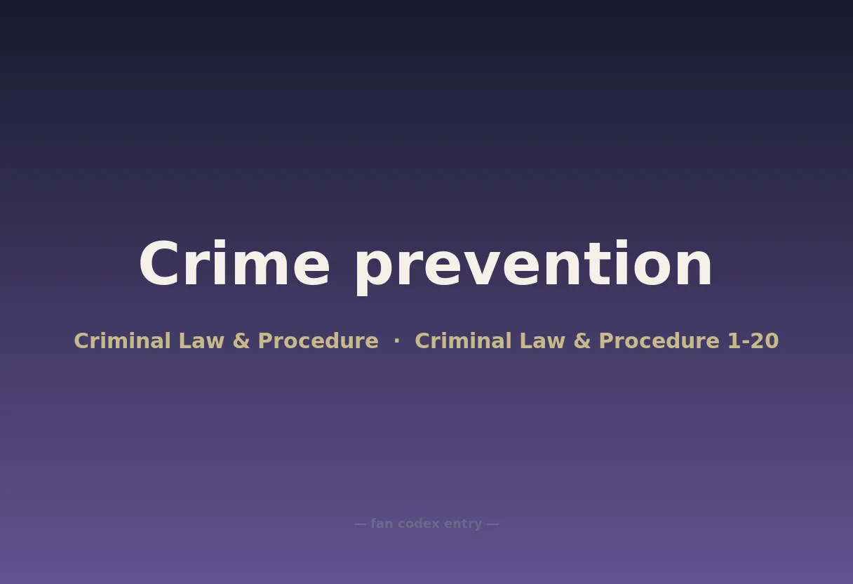 Crime prevention