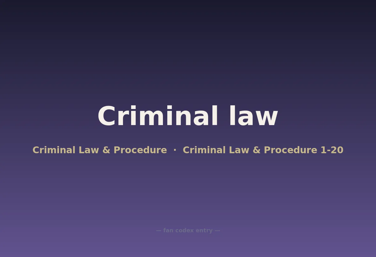Criminal law