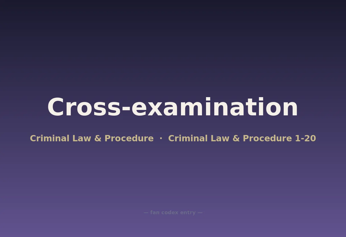 Cross-examination