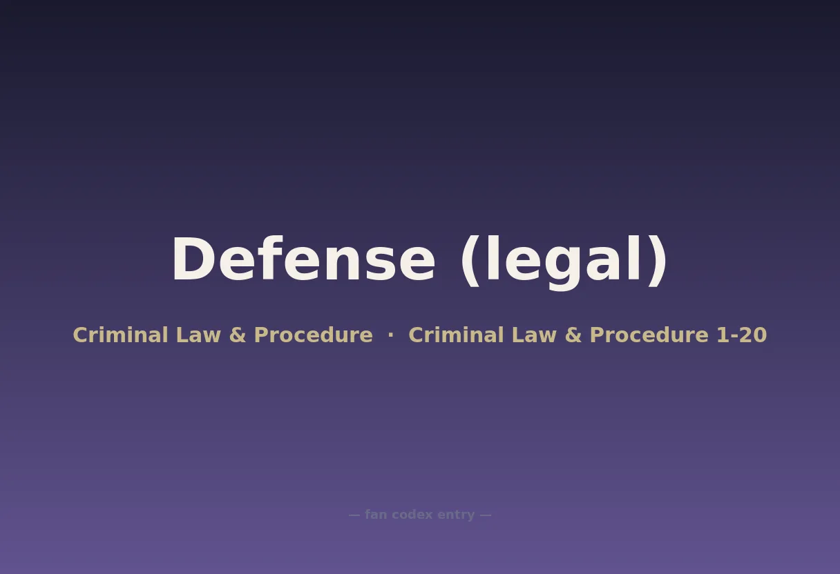 Defense (legal)