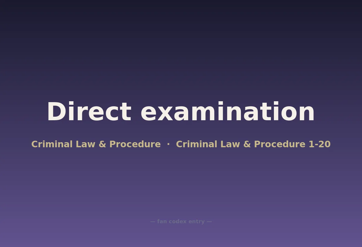 Direct examination