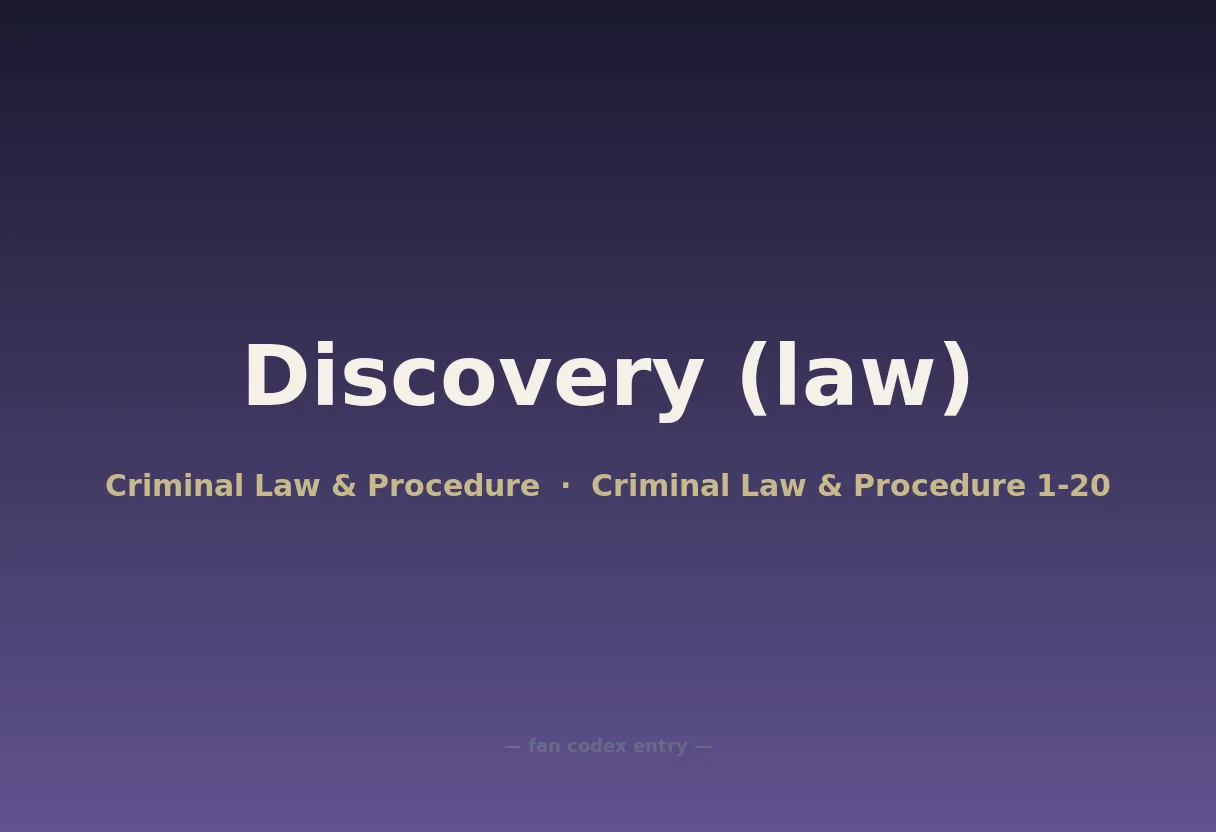 Discovery (law)
