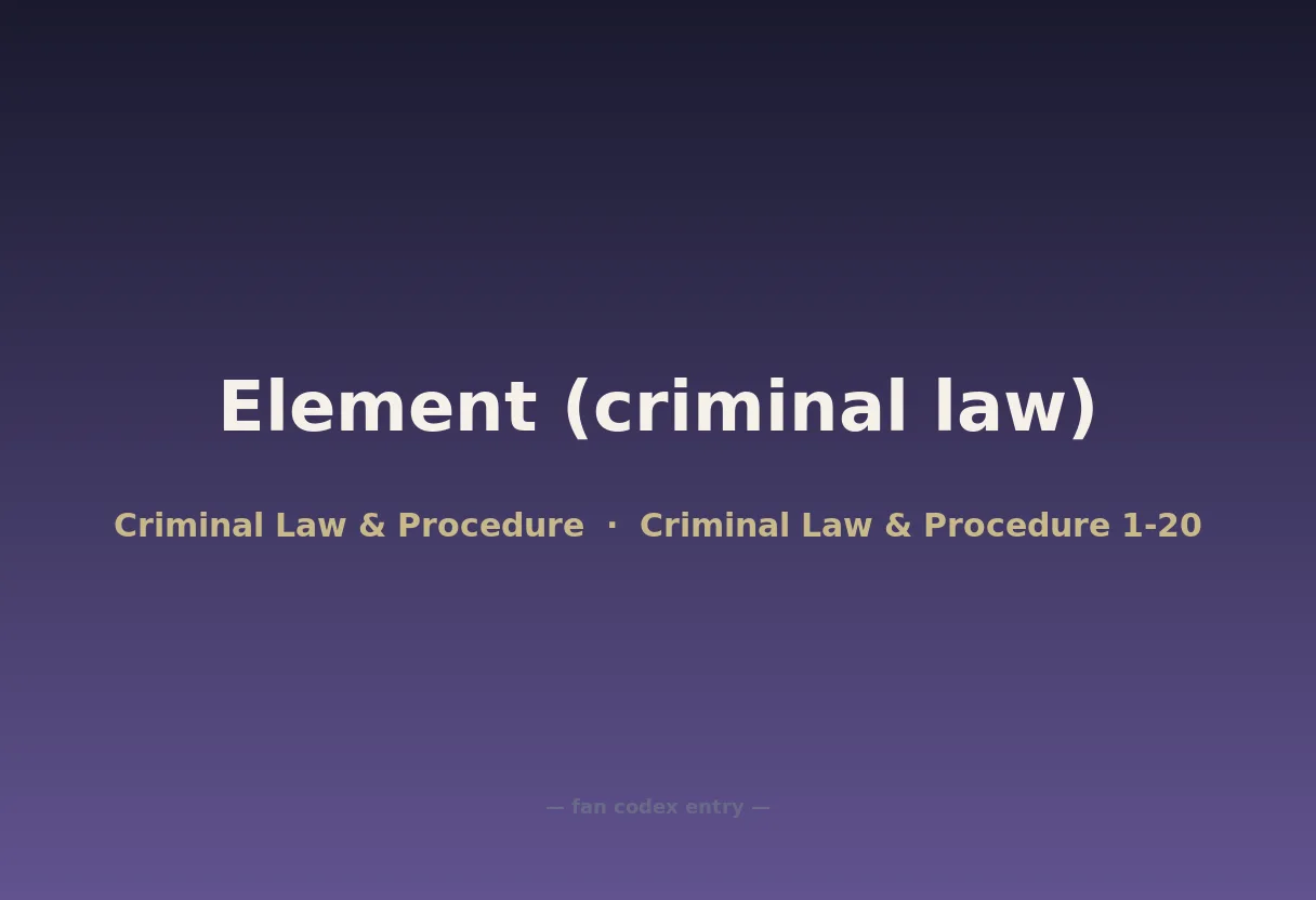 Element (criminal law)