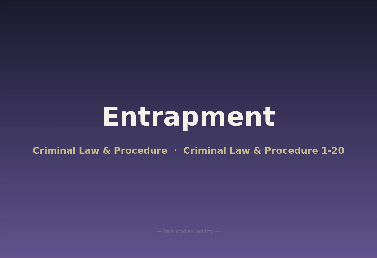 Entrapment
