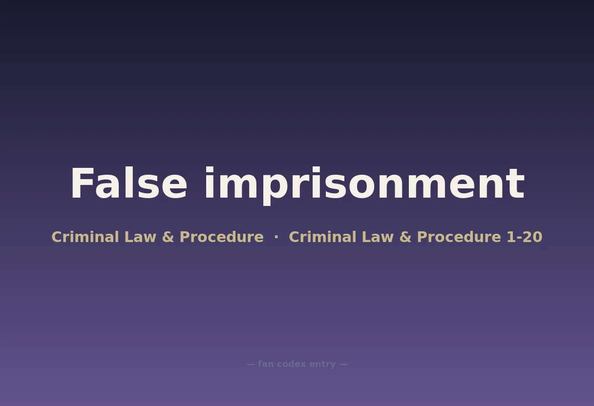 False imprisonment
